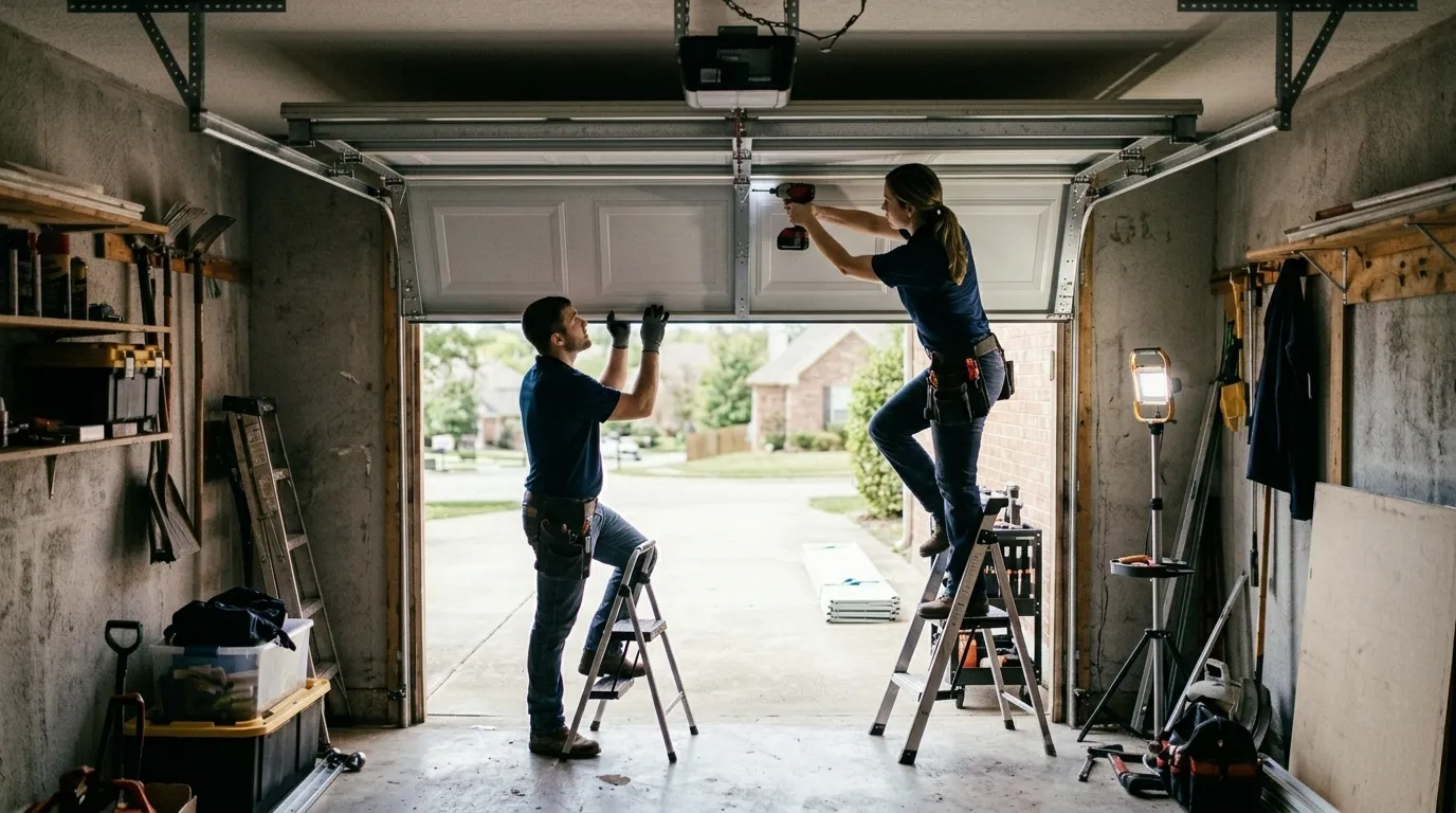 Raised panel garage door
